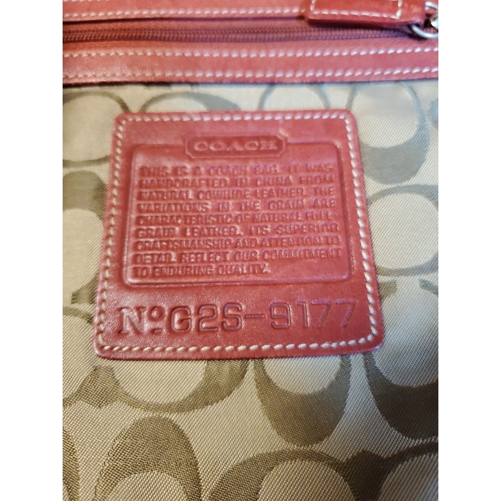Coach Legacy Hobo Crossbody Bag Vtg 9177 Red Oxblood Duffle W/ Tassel* - Picture 15 of 16